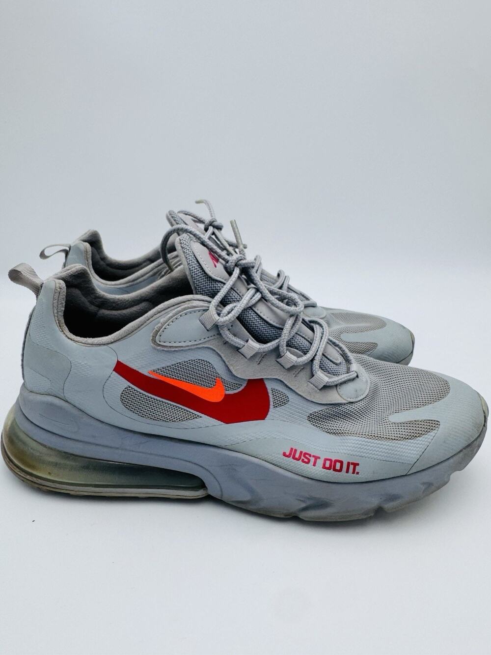 Nike Air Max 270 React CT2203-002 Men’s Size 13 Gray Red Sneakers